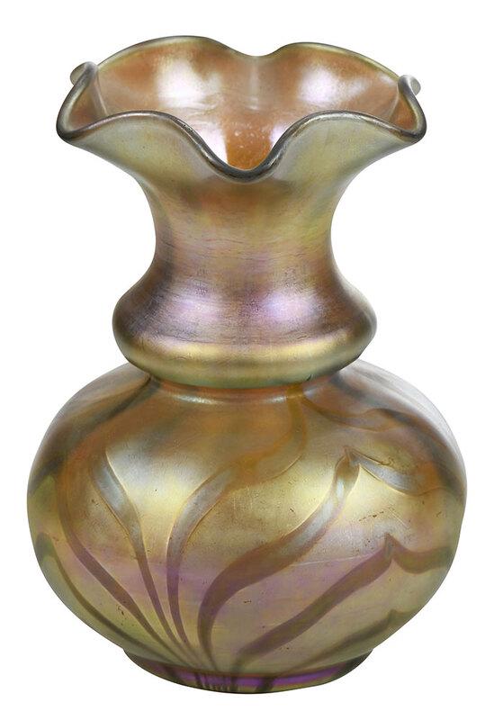 Frederick Carder Steuben Gold Aurene Vase (1 of 8)