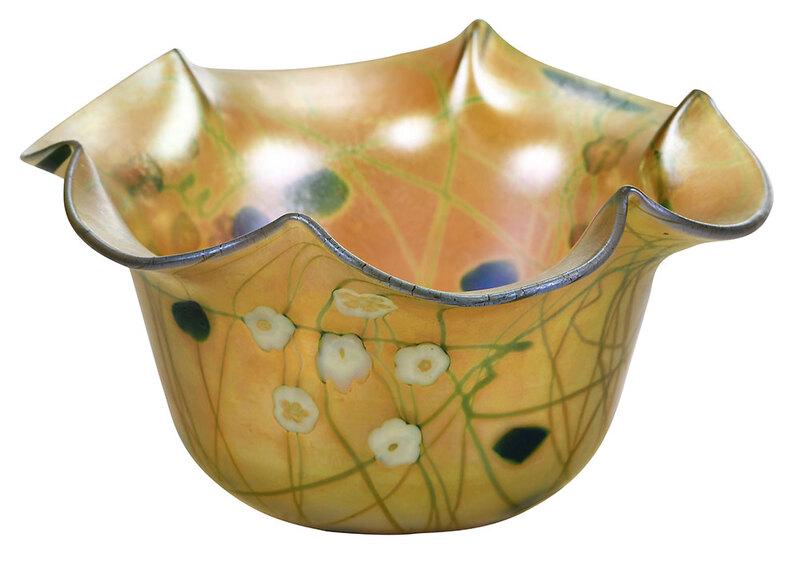 Steuben Millefiore Aurene Signed Art Glass Bowl (1 of 10)