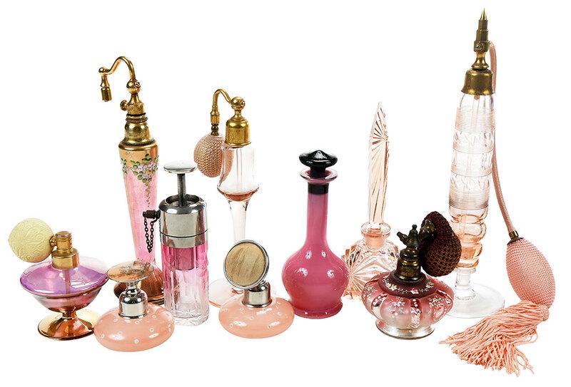 Ten Art Glass Atomizers and Perfumes (1 of 6)