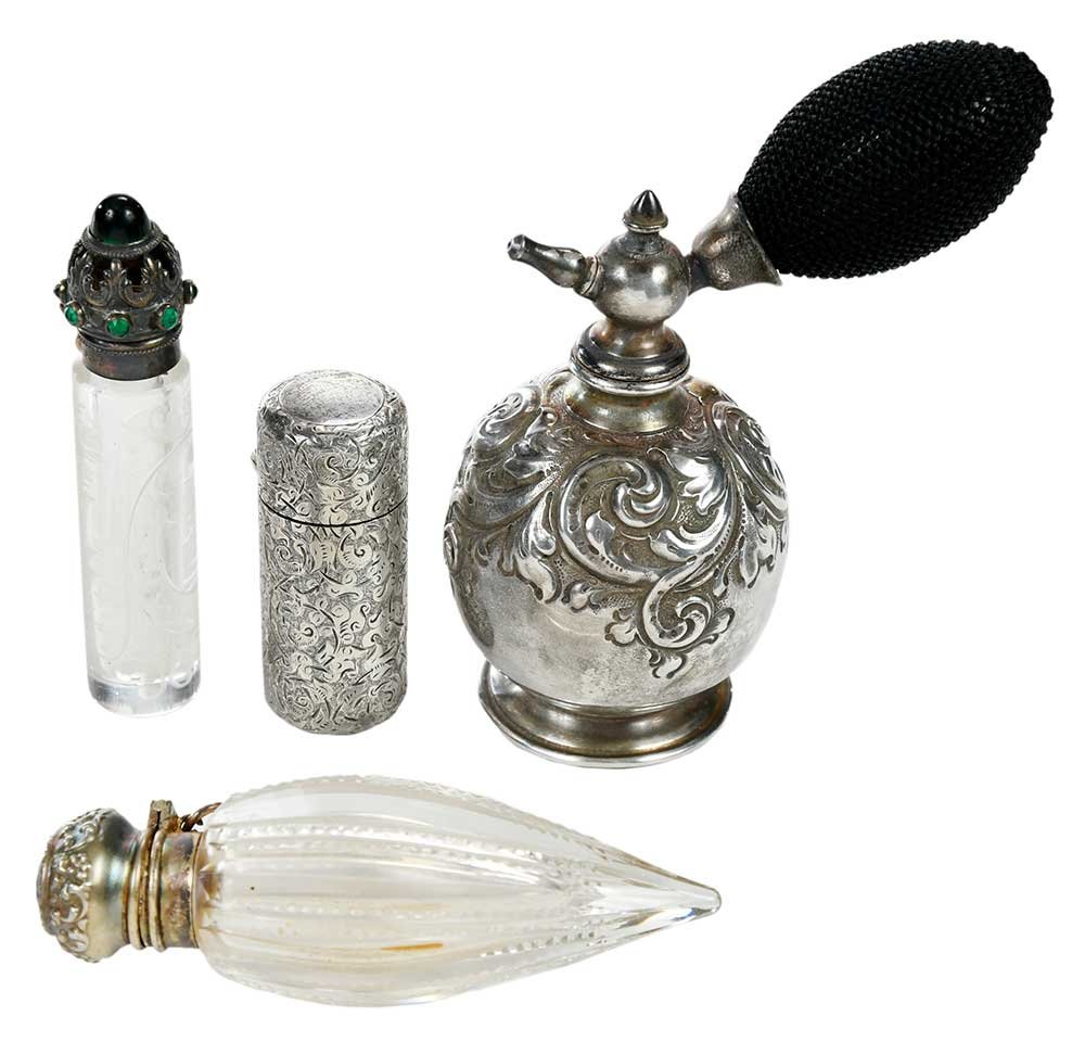 Three Silver Scent Bottles and One Atomizer (1 of 13)