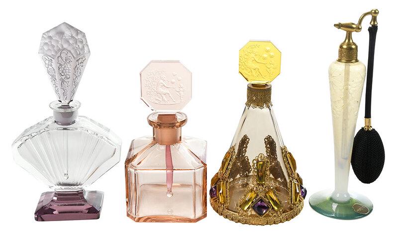 Four Glass Scent Bottles, DeVilbiss and Hoffman (1 of 7)