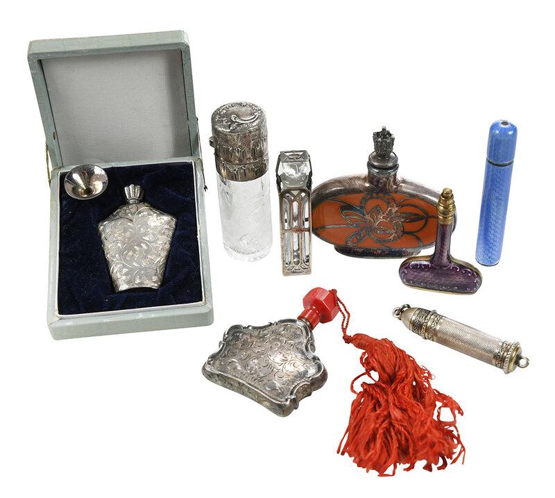 Eight Small Scent or Purse Bottles (1 of 8)