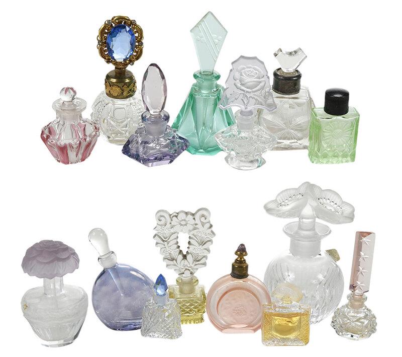 15 Assorted Small Glass Perfume and Scent Bottles (1 of 6)