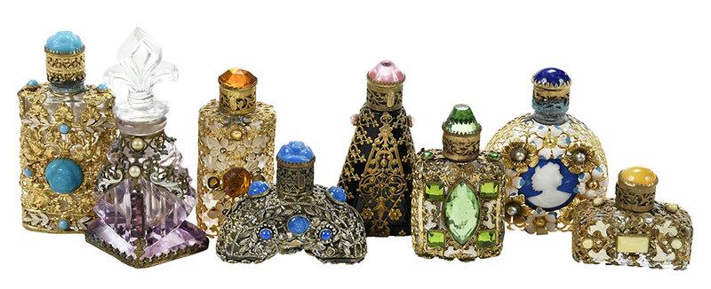 20 Czech Small Filigree and Jeweled Perfumes (1 of 5)