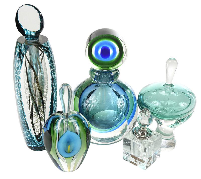 Five Art Glass Studio Perfume Bottles (1 of 5)
