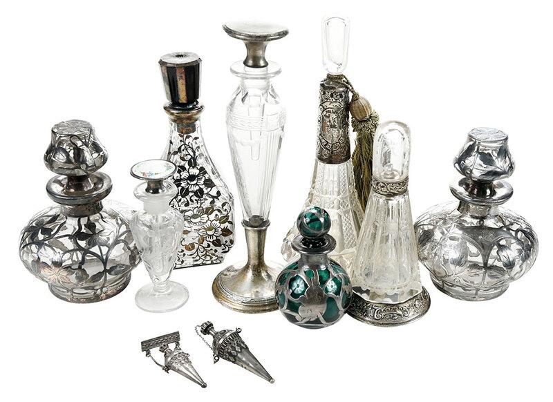 Ten Cologne and Scent Bottles with Silver Mounts (1 of 6)