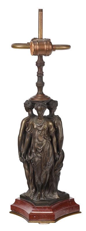 After Germain Pilon, Bronze "Three Graces" Lamp (1 of 4)