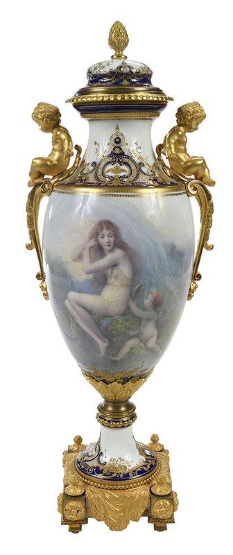 Sèvres or Sèvres Style Hand Painted Porcelain Urn (1 of 8)