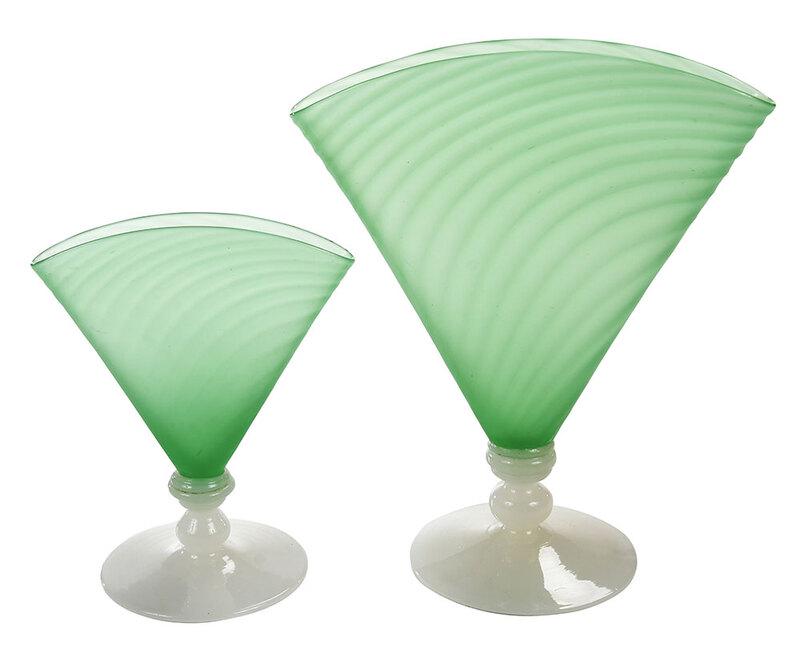 Two Steuben Glass Fan Vases (1 of 3)