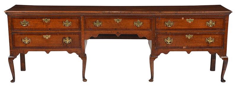 Large Welsh Inlaid Oak Dresser or Server (1 of 12)