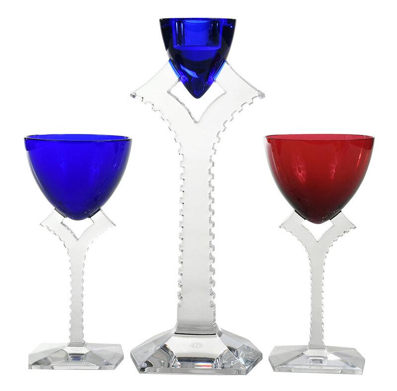 Set of 11 Baccarat Glass Stems, Pair of Candlesticks (1 of 4)