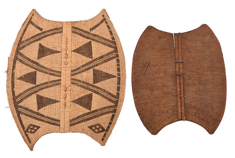 Two West African Woven Hunter's Shields (1 of 6)