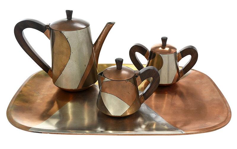 Six Piece Los Castillo Mixed Metal Coffee Set (1 of 12)