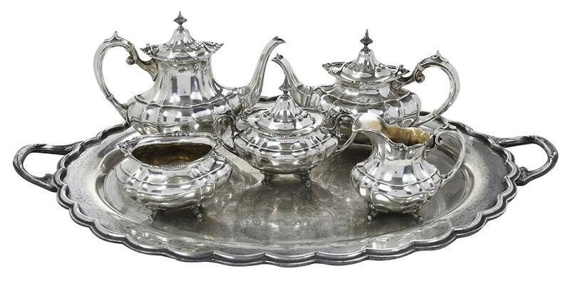 Reed & Barton Hampton Court Sterling Tea Service (1 of 8)