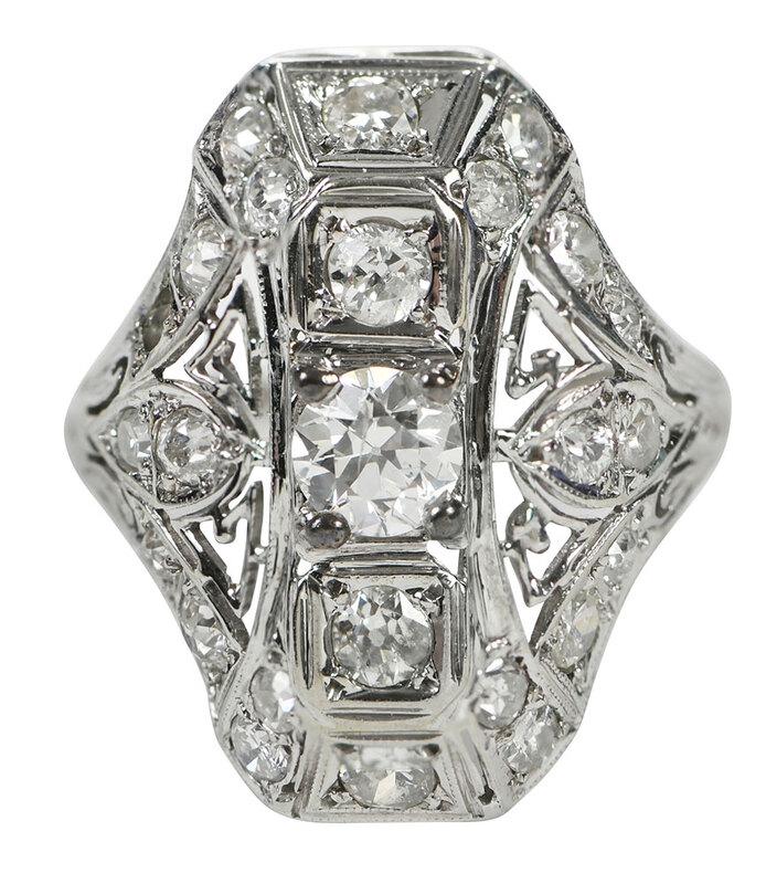 Antique 14kt. Diamond Ring (1 of 9)