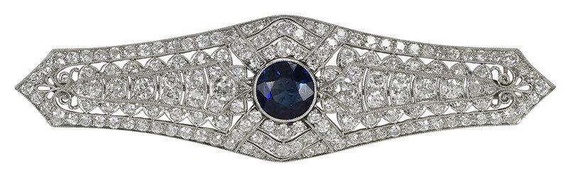 Platinum Diamond Brooch (1 of 7)