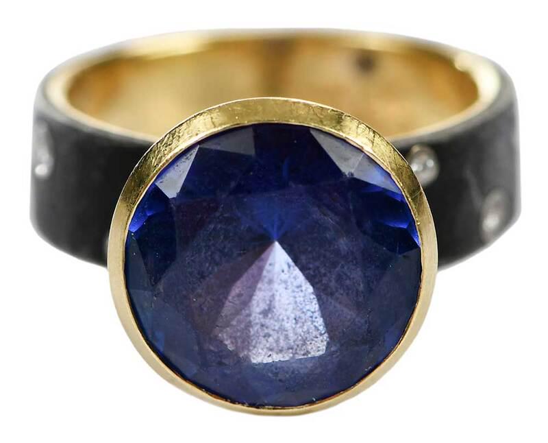 Pat Flynn 18kt., Iron and Gemstone Ring (1 of 11)
