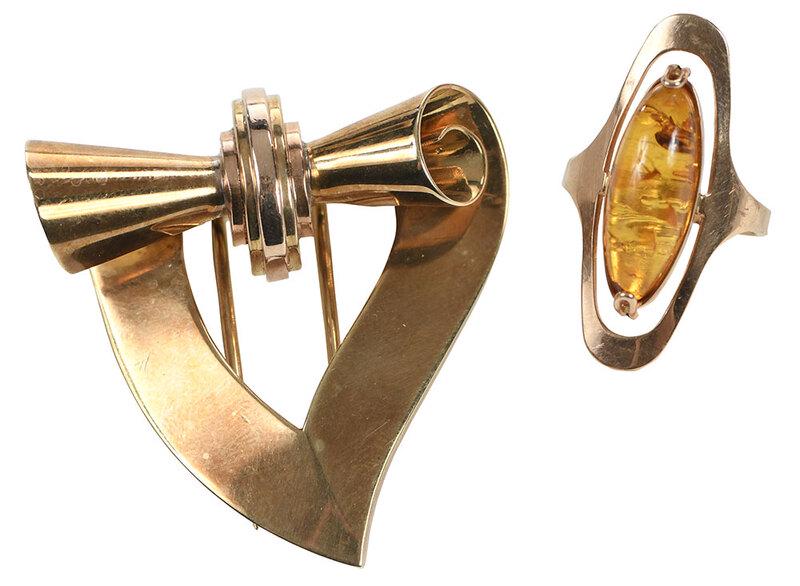 Tiffany & Co. Retro Brooch and Ring (1 of 11)