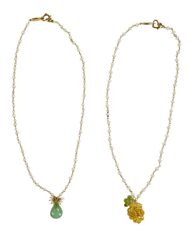 Two 18kt. Gemstone Necklaces (1 of 8)