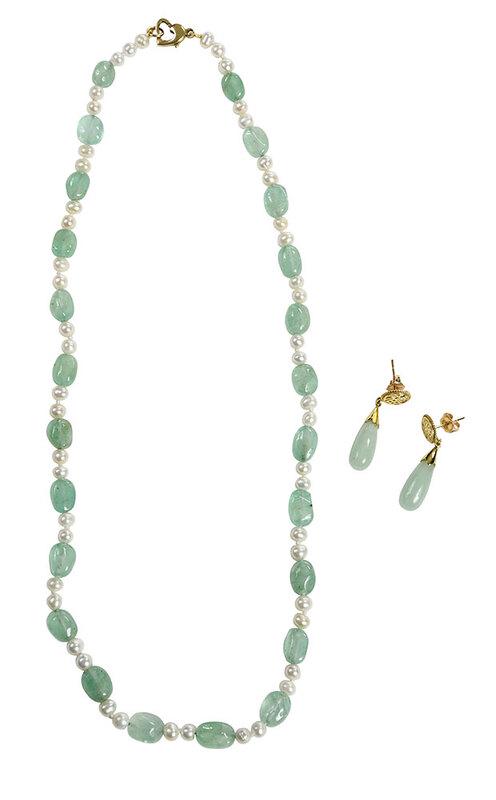 14kt. Gemstone Necklace and Earrings (1 of 7)