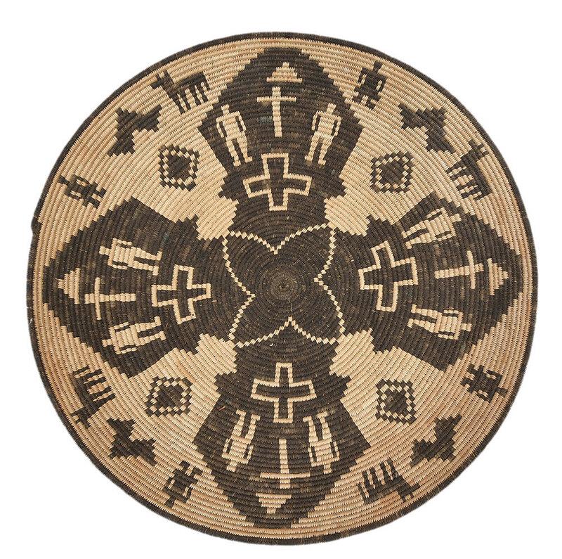 Fine Apache Yavapai Pictorial Coiled Basket Tray (1 of 9)