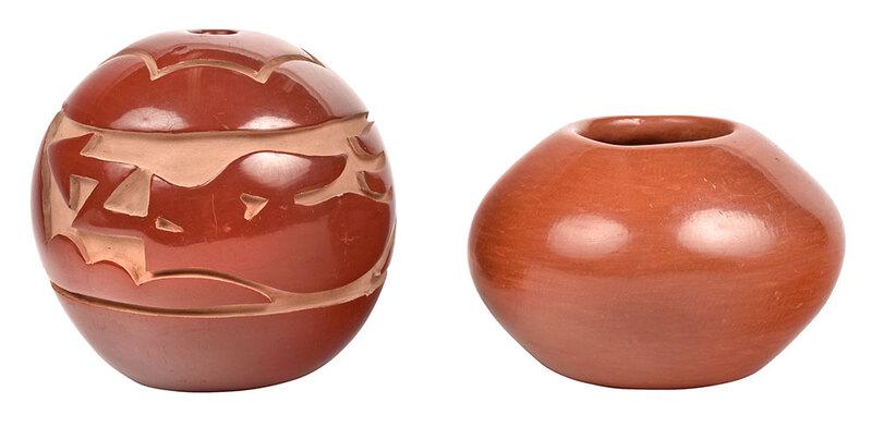 Two Signed Redware Pots (1 of 10)