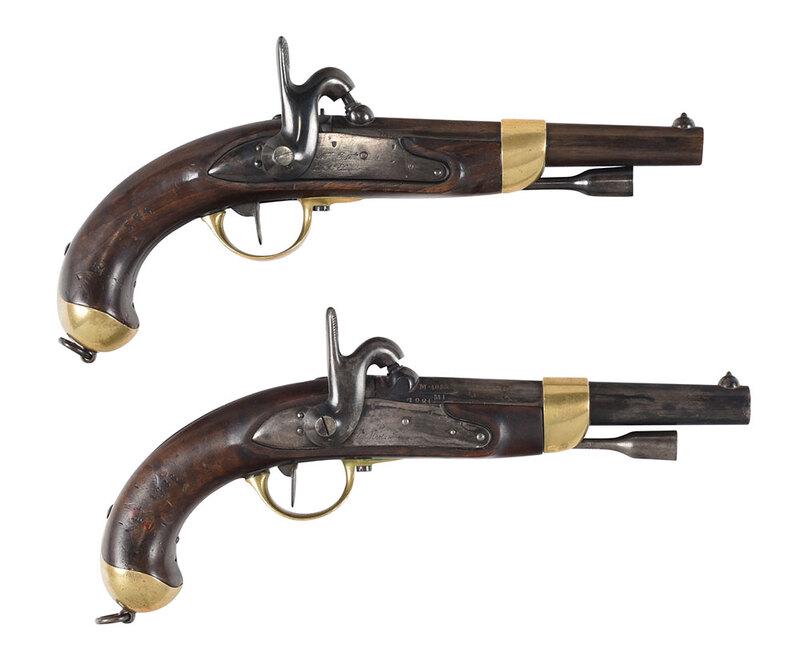 Pair of French Percussion Pistols (1 of 19)