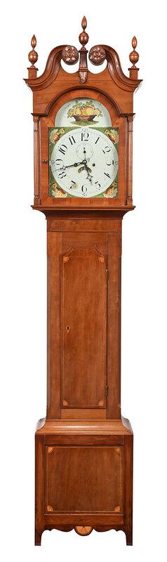American Federal Inlaid Cherry Tall Case Clock (1 of 13)