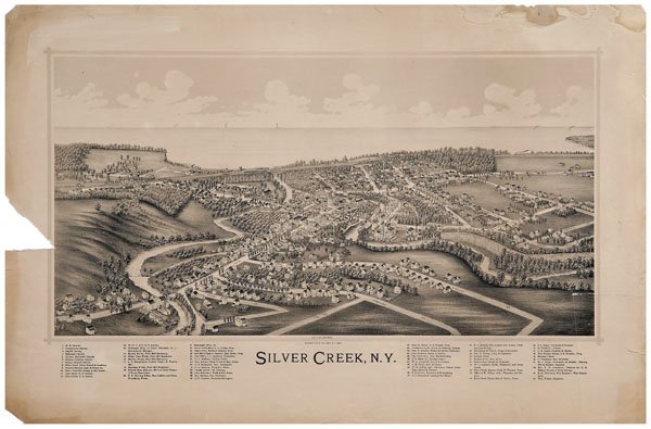 Silver Creek, New York lithograph,