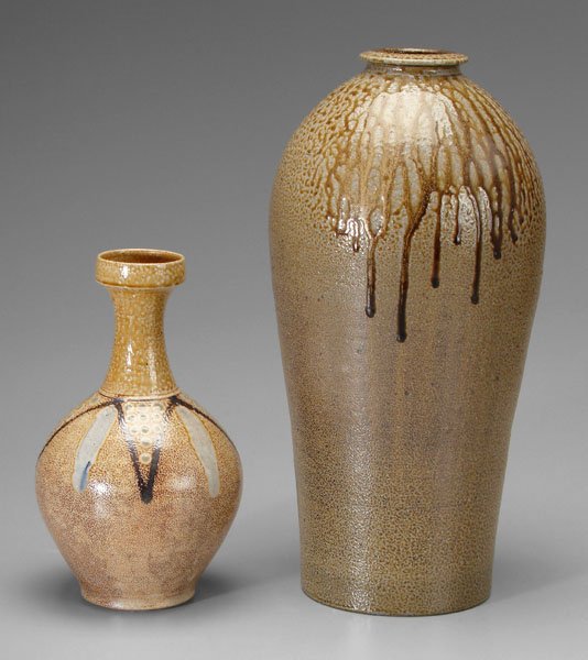 Two pieces Mark Hewitt stoneware