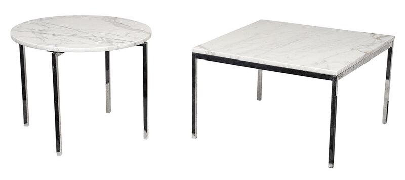 Two Florence Knoll Mid Century Marble Top Tables (1 of 4)