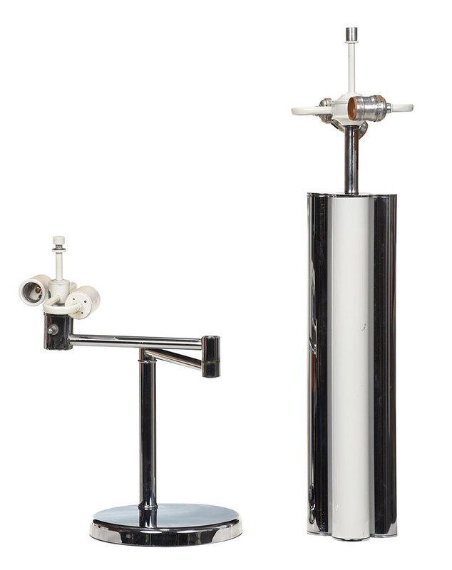 Two Mid Century Modern Chrome Table Lamps (1 of 8)