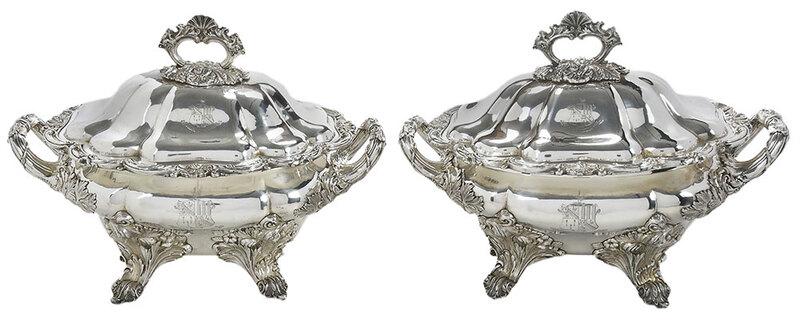 Pair of Old Sheffield Plate Covered Entrees (1 of 8)