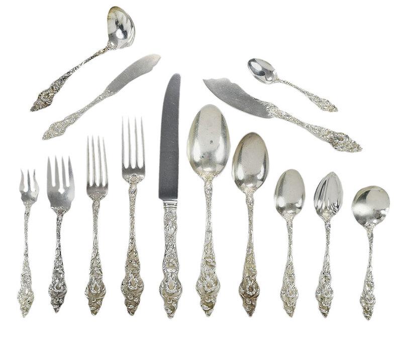 Les Six Fleurs Sterling Flatware, 213 Pieces (1 of 8)