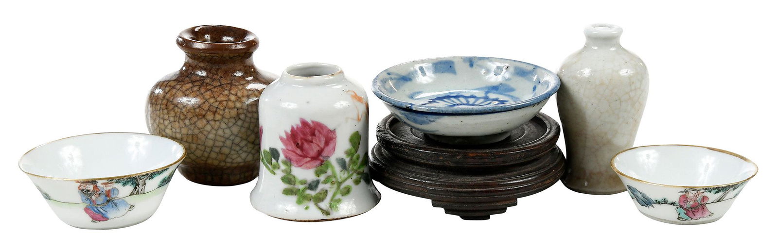 Six Miniature Chinese Porcelain Objects (1 of 7)