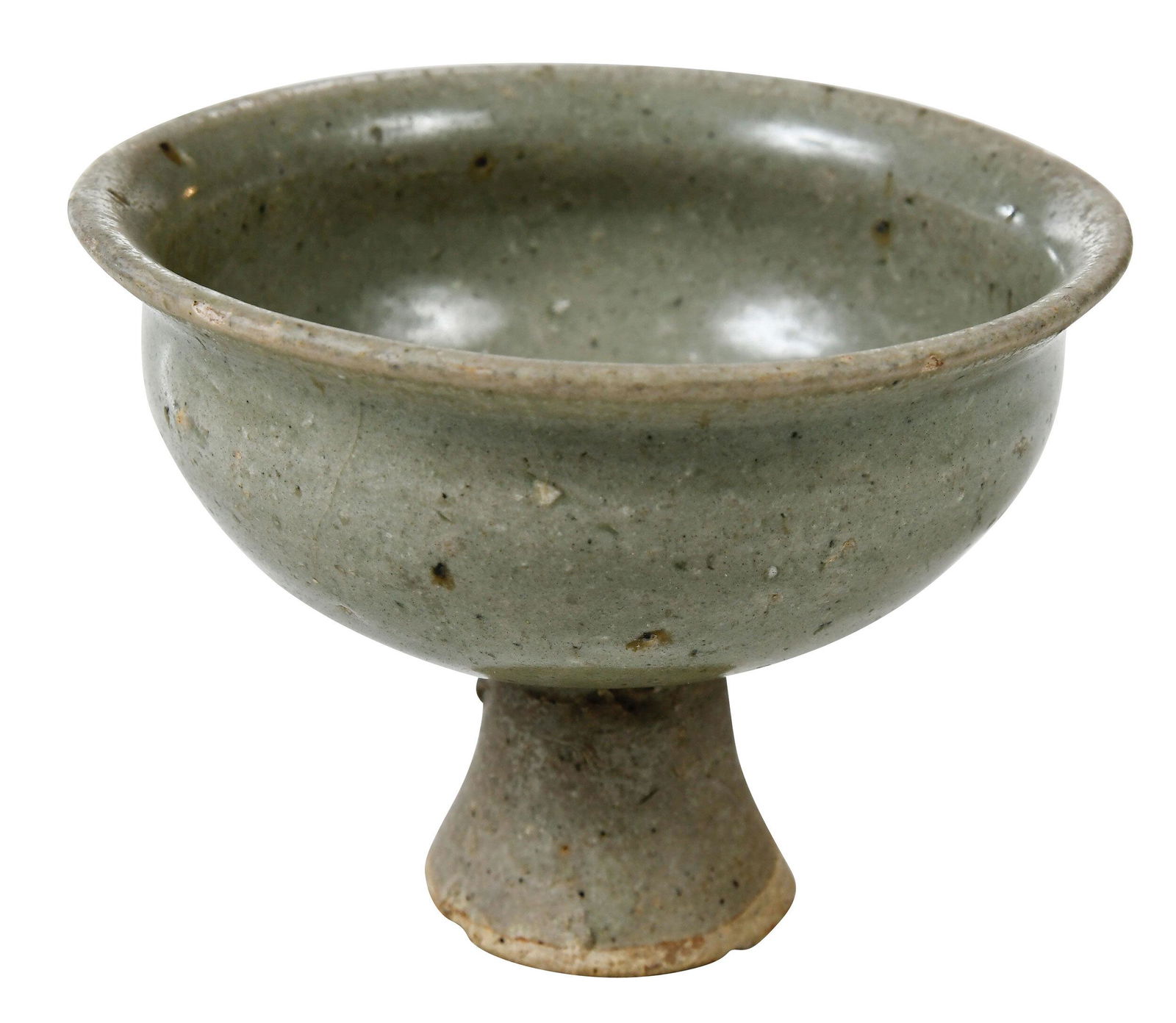 Chinese Celadon Stoneware Stemmed Cup (1 of 9)