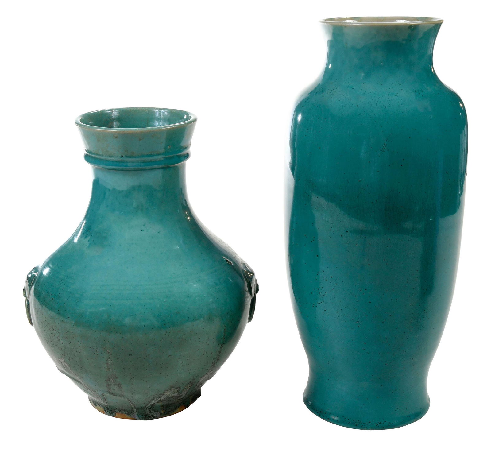 Two Asian Green Glazed Pottery Vessels (1 of 10)