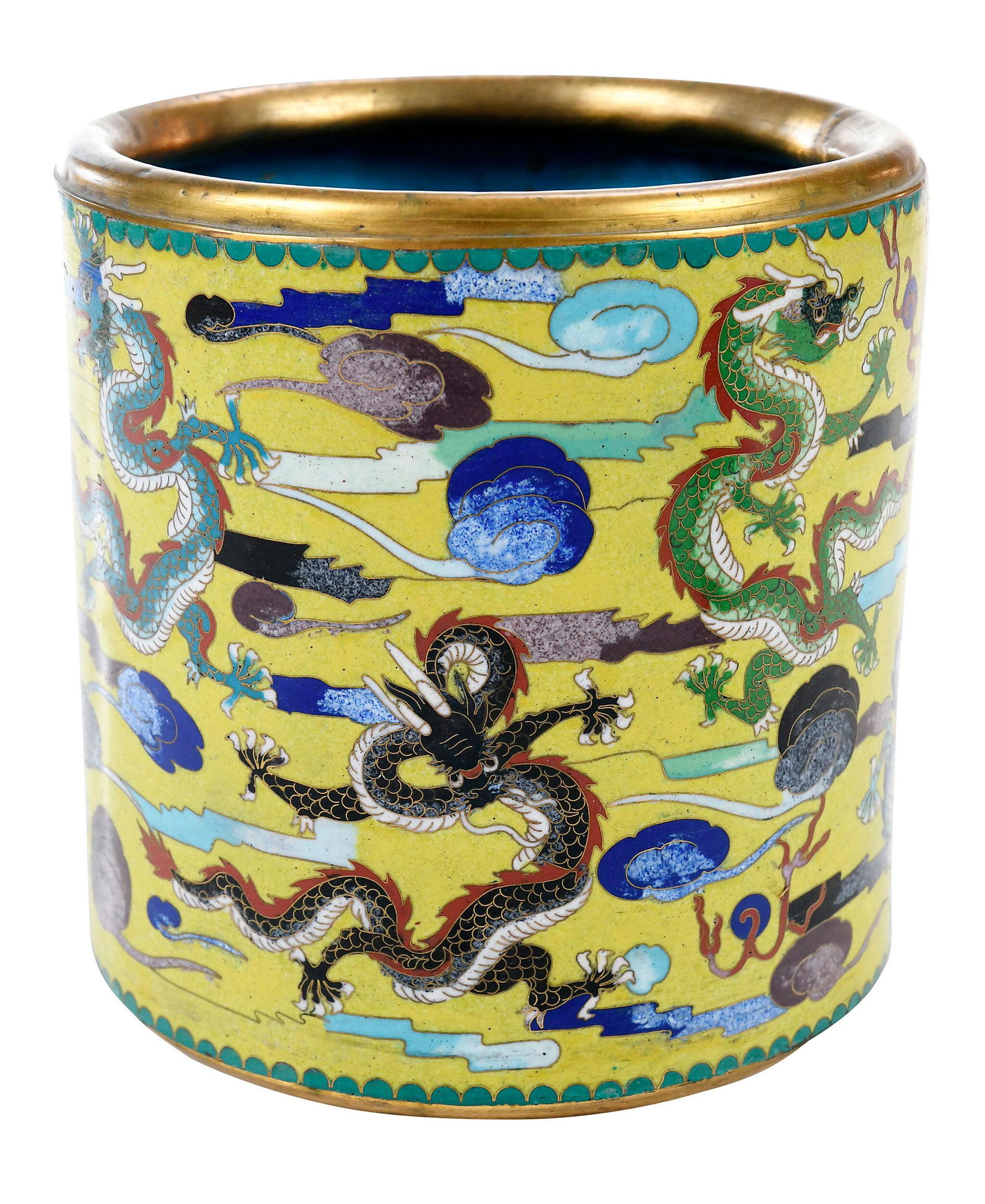 Chinese Cloisonn‚ Dragon Pot (1 of 10)