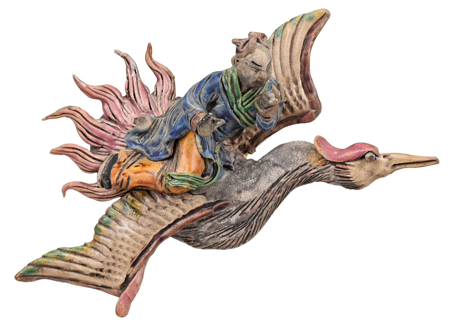 Ornate Chinese Ceramic Ledge Tile (1 of 9)