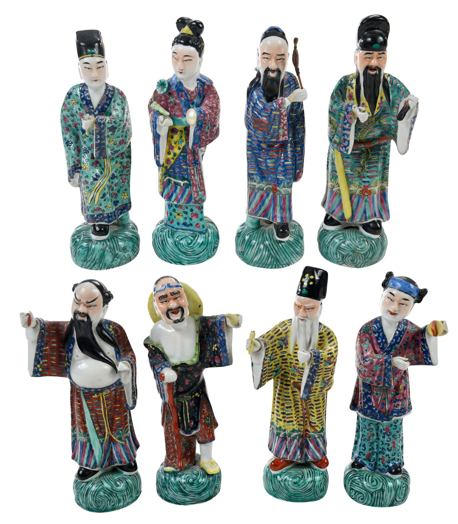 Set of Chinese Porcelain Figures, Eight immortals (1 of 14)