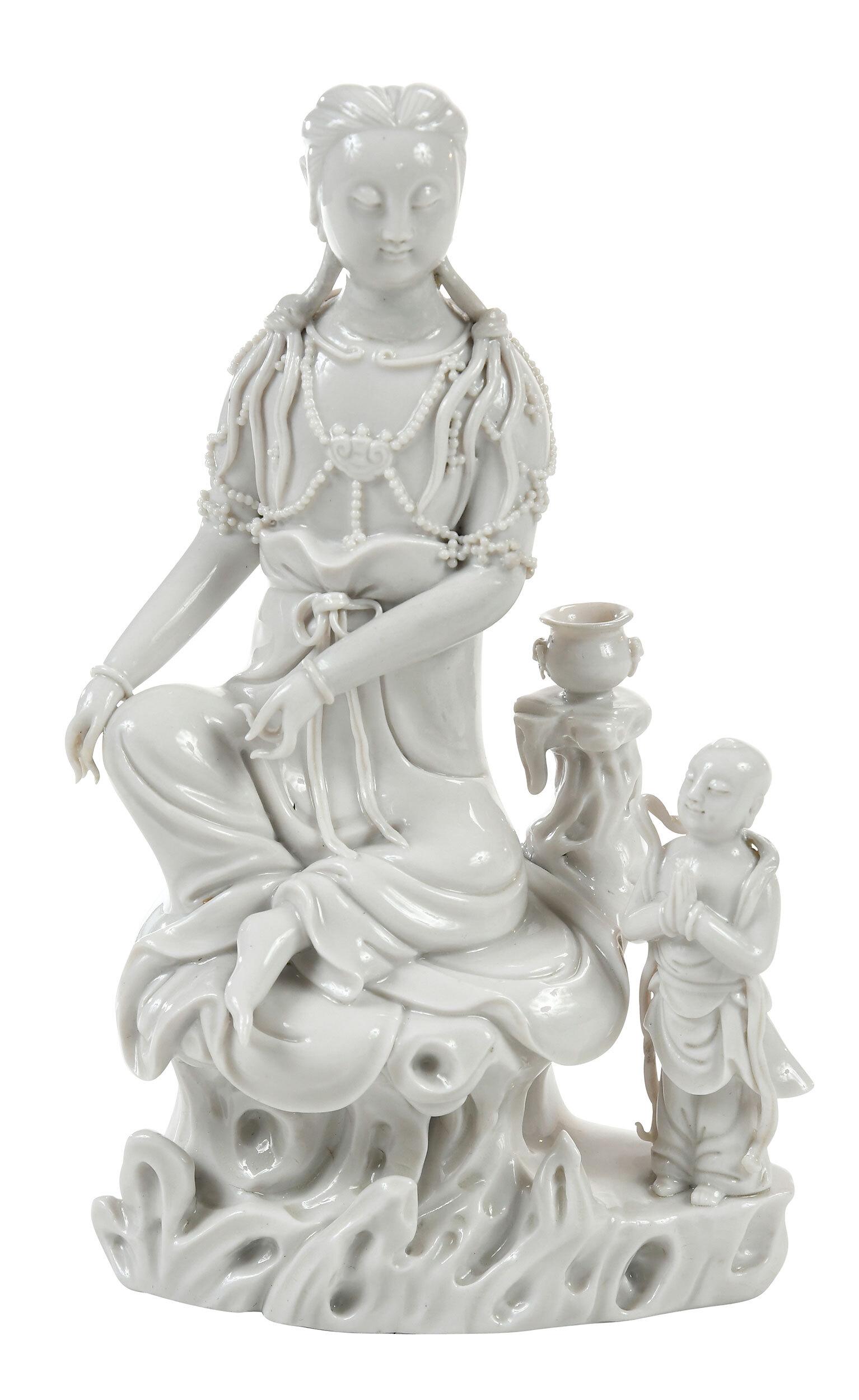 Chinese Blanc De Chine Porcelain Guanyin Figure (1 of 9)