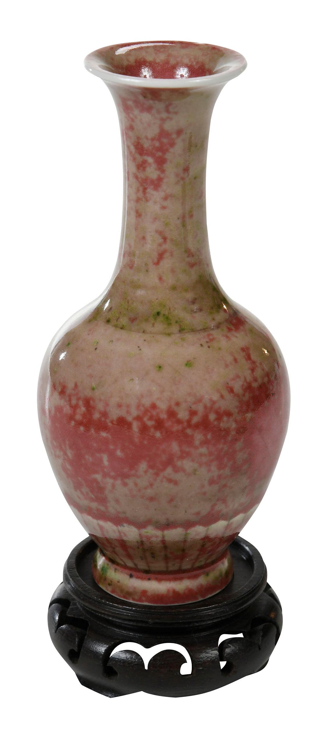 Chinese Porcelain Peach Bloom Glazed Vase (1 of 7)