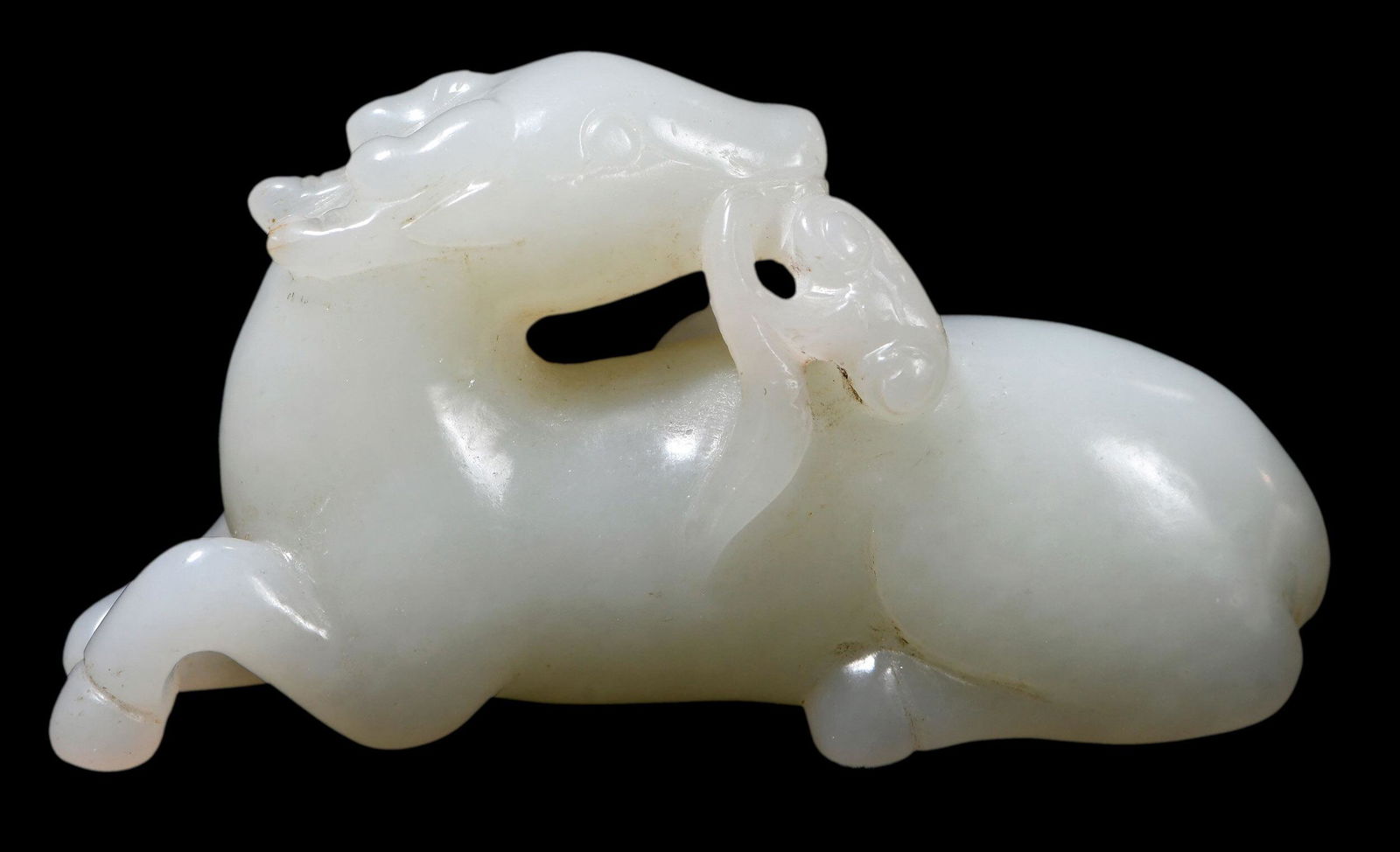 Chinese Carved Jade Figure of a Goat (1 of 5)