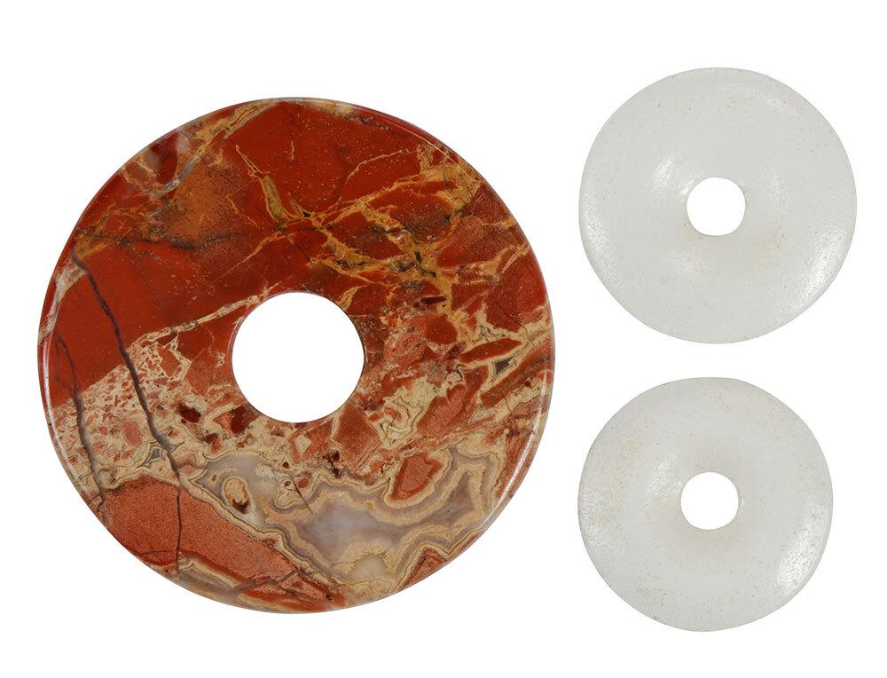 Three Carved Hardstone Bi Disks (1 of 4)