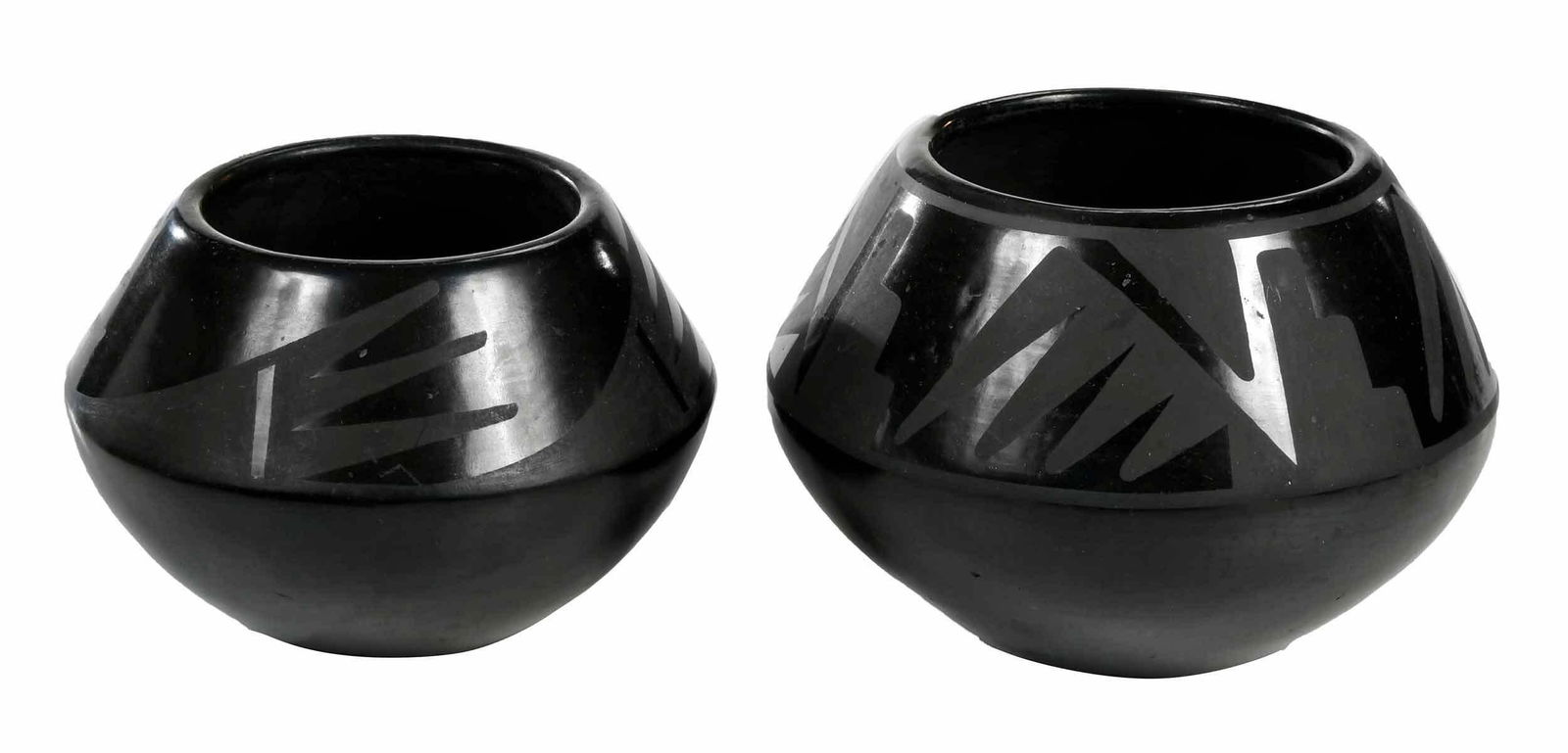 Two Marie and Julian Blackware Pots (1 of 7)