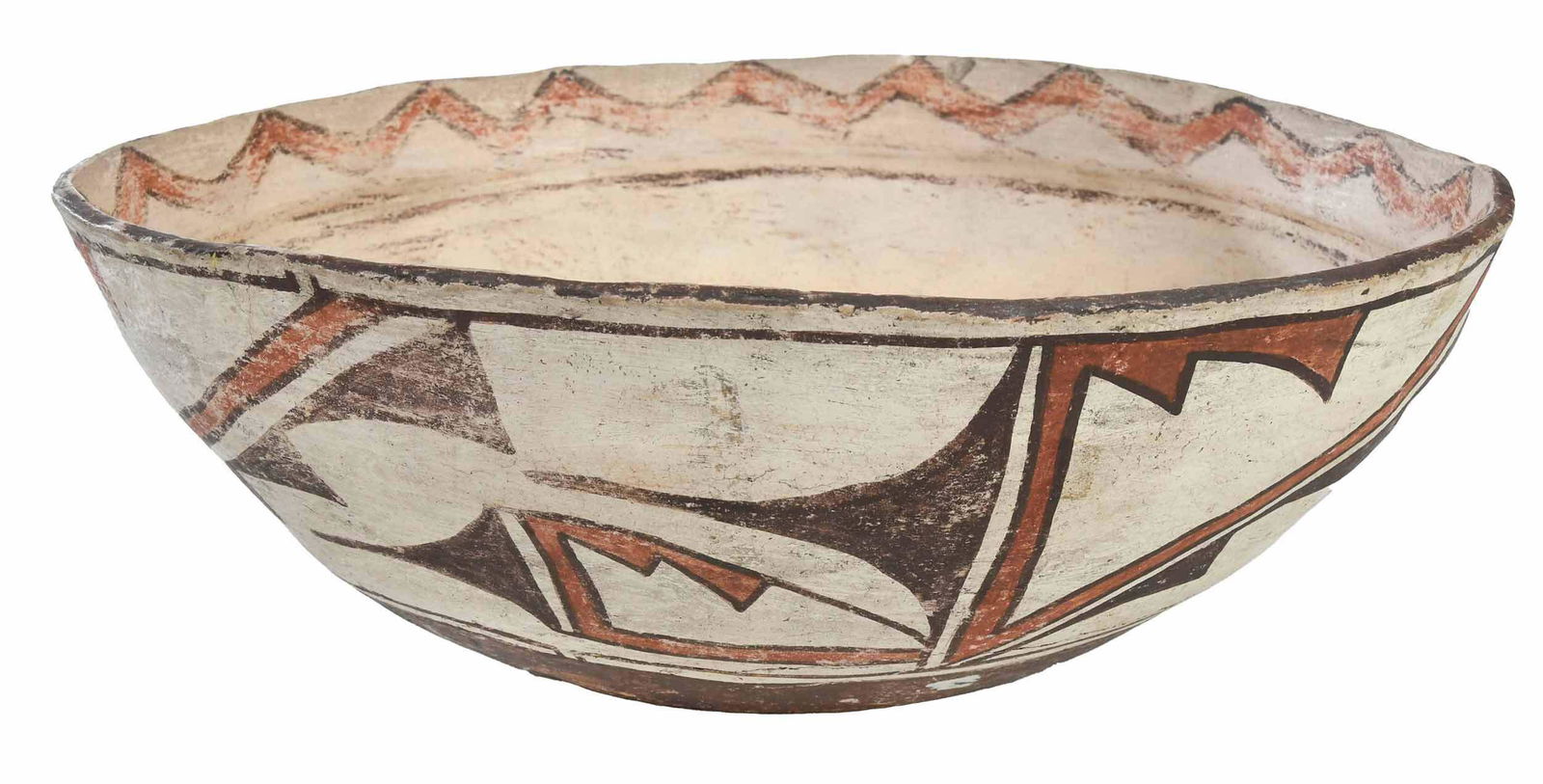 Large Zuni Polychrome Dough Bowl (1 of 10)