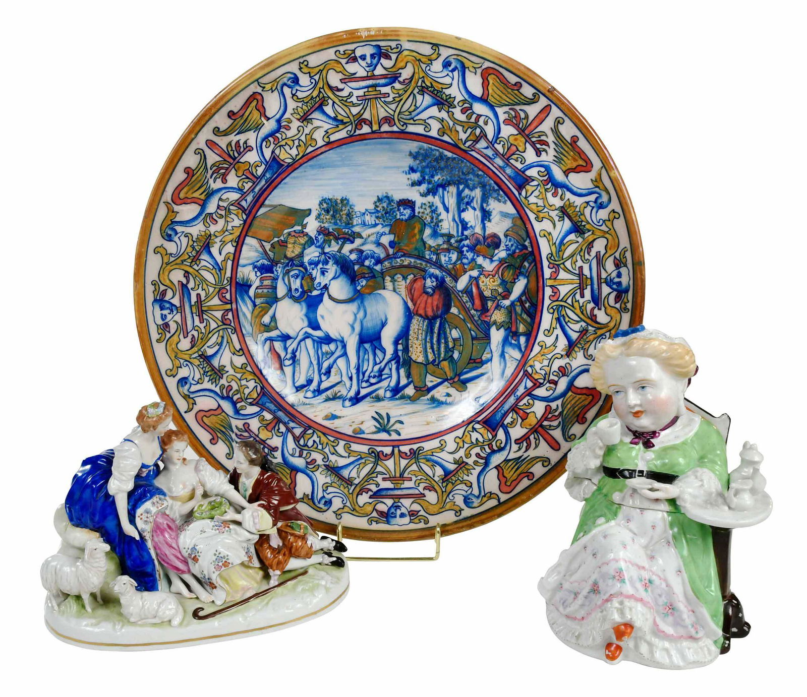 Three Continental Porcelain Table Objects (1 of 10)