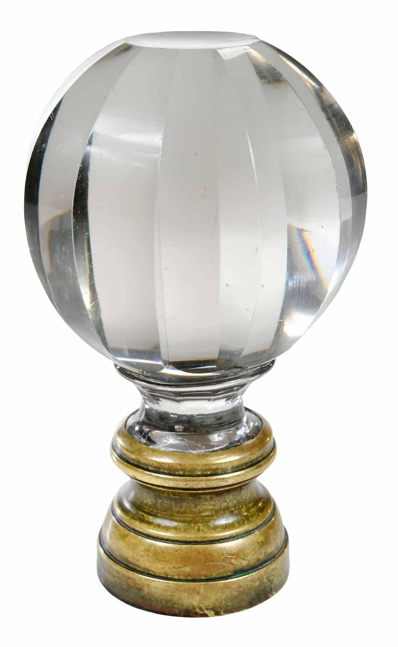 Glass and Gilt Bronze Newel Post (1 of 4)