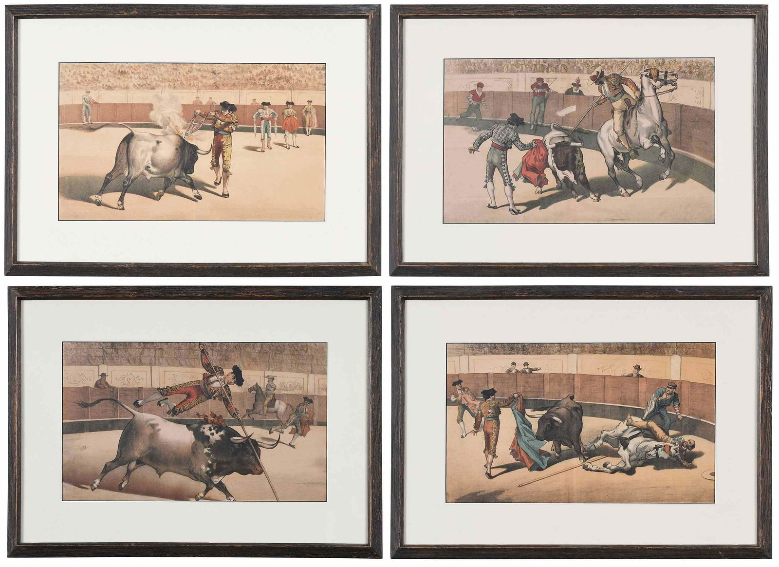 Four Spanish Bull Fighting Prints (1 of 9)