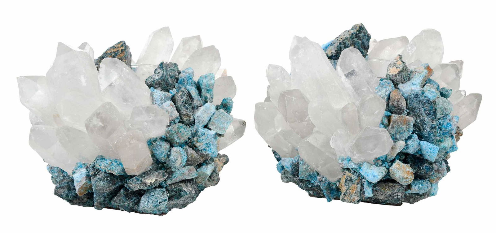 Pair Kathryn McCoy Quartz Stone Candle Holders (1 of 7)